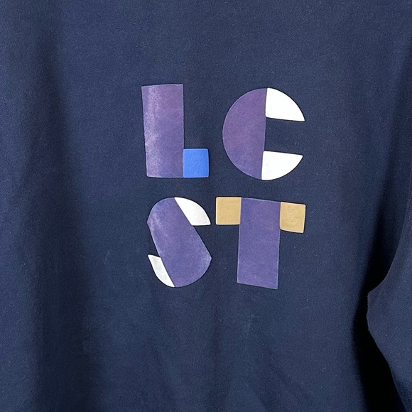 Lacoste Navy Logo Crewneck Sweatshirt SzXL - Picture 4 of 9